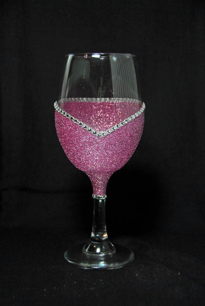Funny "Lovely Bitch" Saying- Bling Stem or Stemless Wine Glasses-Choose your color - Winey Bitches - Wine- Women- K9's