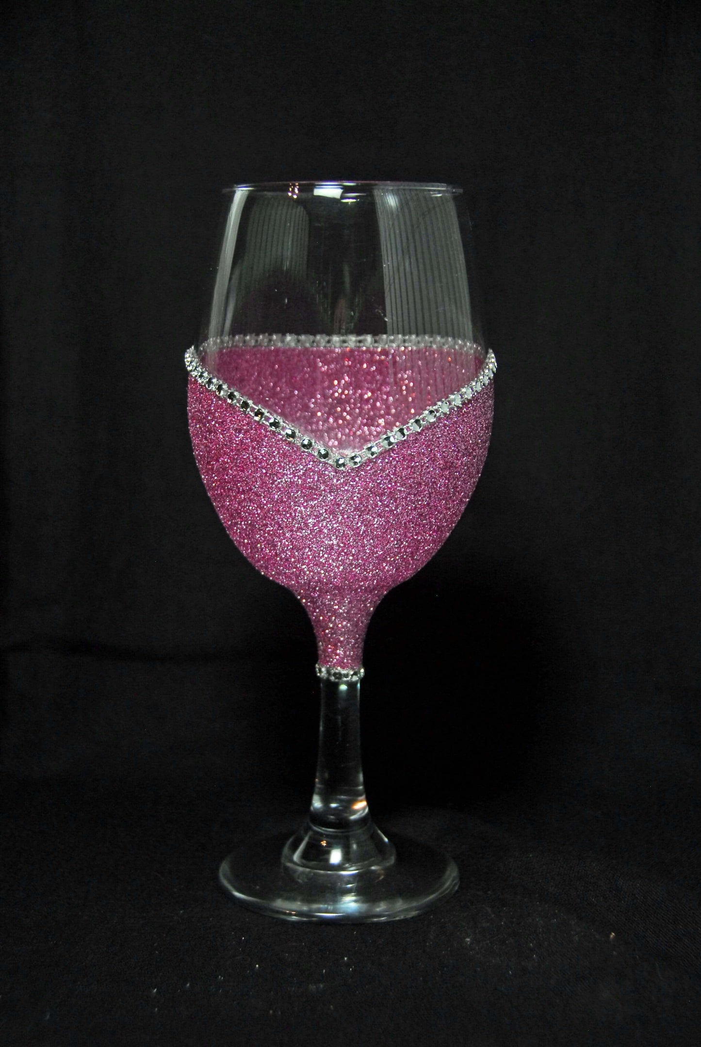 Classy Glassy Bling Stem V Style Wine Glasses-Choose your color - Winey Bitches - Wine- Women- K9's