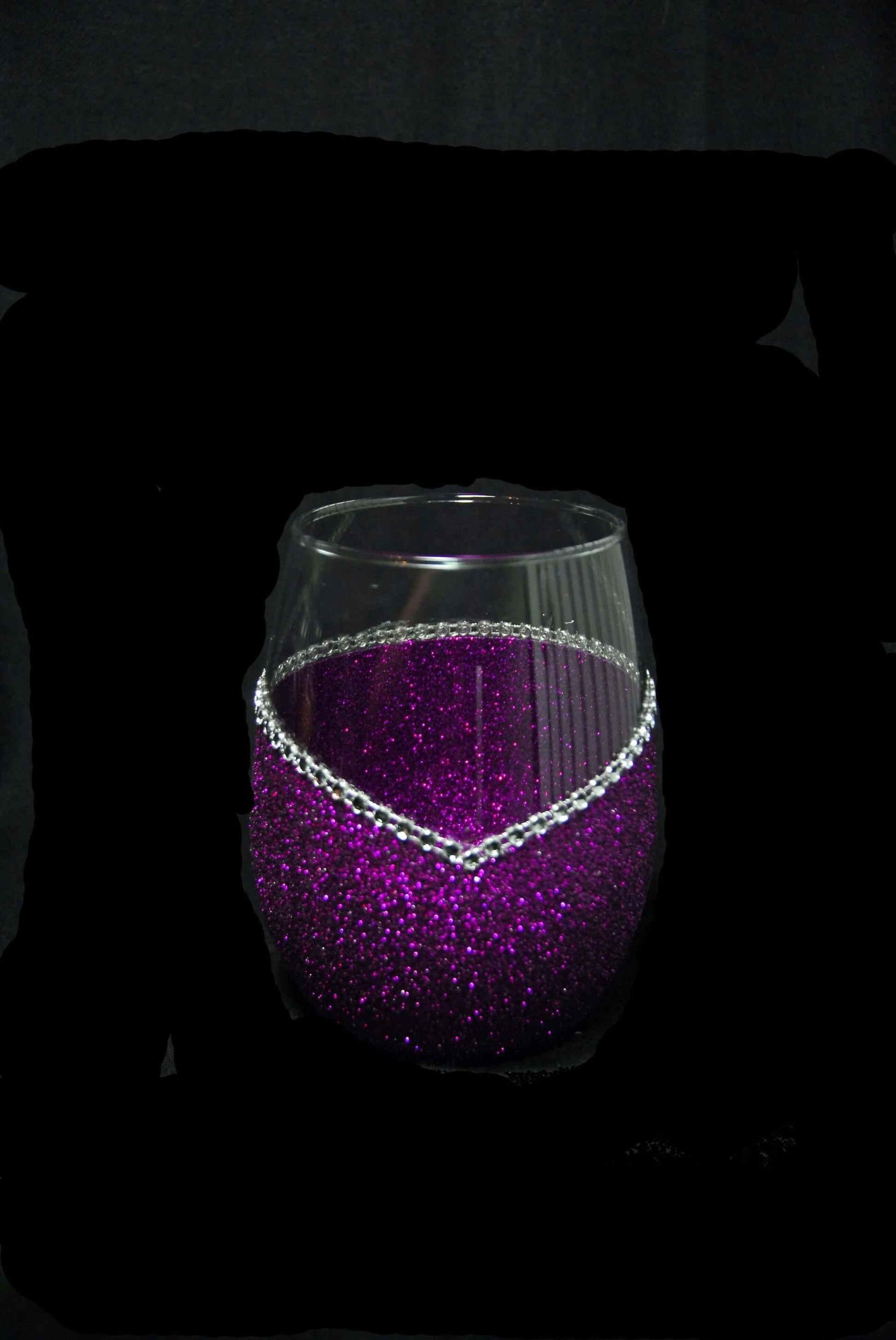 LOVE- Valentine Bling Drinkware Stem or Stemless Wine Glasses-Choose your color - Winey Bitches - Wine- Women- K9's