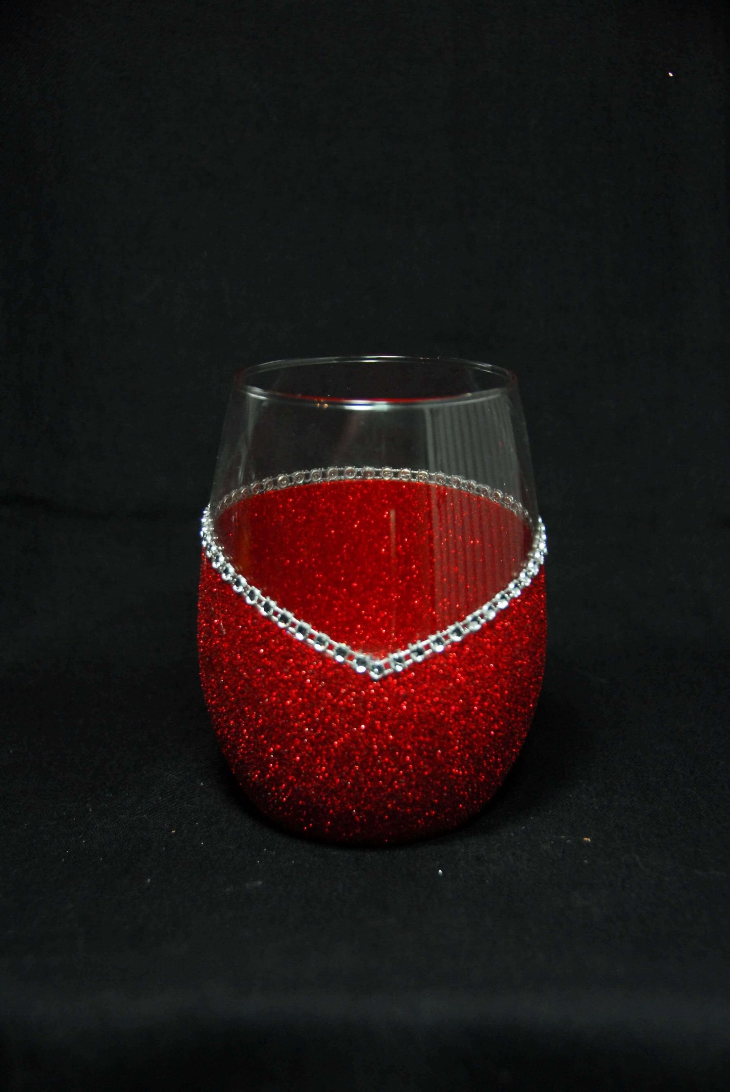 LOVE- Valentine Bling Drinkware Stem or Stemless Wine Glasses-Choose your color - Winey Bitches - Wine- Women- K9's