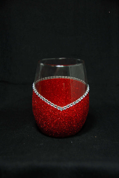 I Do Tricks For Treats (Dog) Bling Stem or Stemless Wine Glasses-Choose your color - Winey Bitches - Wine- Women- K9's