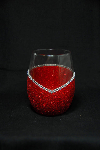 Floral Skull Design #1-Bling Stem or Stemless Wine Glasses-Choose your color-Pirate Theme - Winey Bitches - Wine- Women- K9's