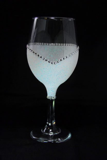 Funny Badass Bitch Saying Bling Stem Wine Glasses-Choose your color - Winey Bitches - Wine- Women- K9's