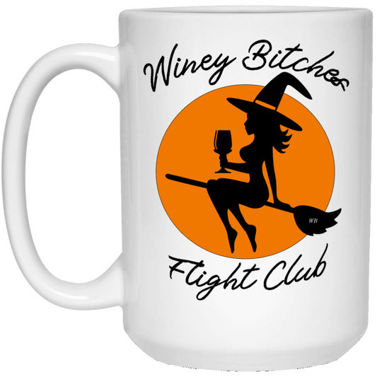 21504 15 oz. White Mug - Winey Bitches - Wine- Women- K9's