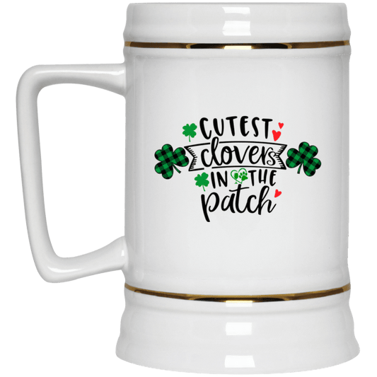 Drinkware White / One Size Winey Bitches Co "Cutest Clovers in the Patch" Beer Stein 22oz. WineyBitchesCo