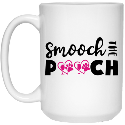Drinkware White / One Size Winey Bitches Co "Smooch The Pooch" 15 oz. White Mug WineyBitchesCo