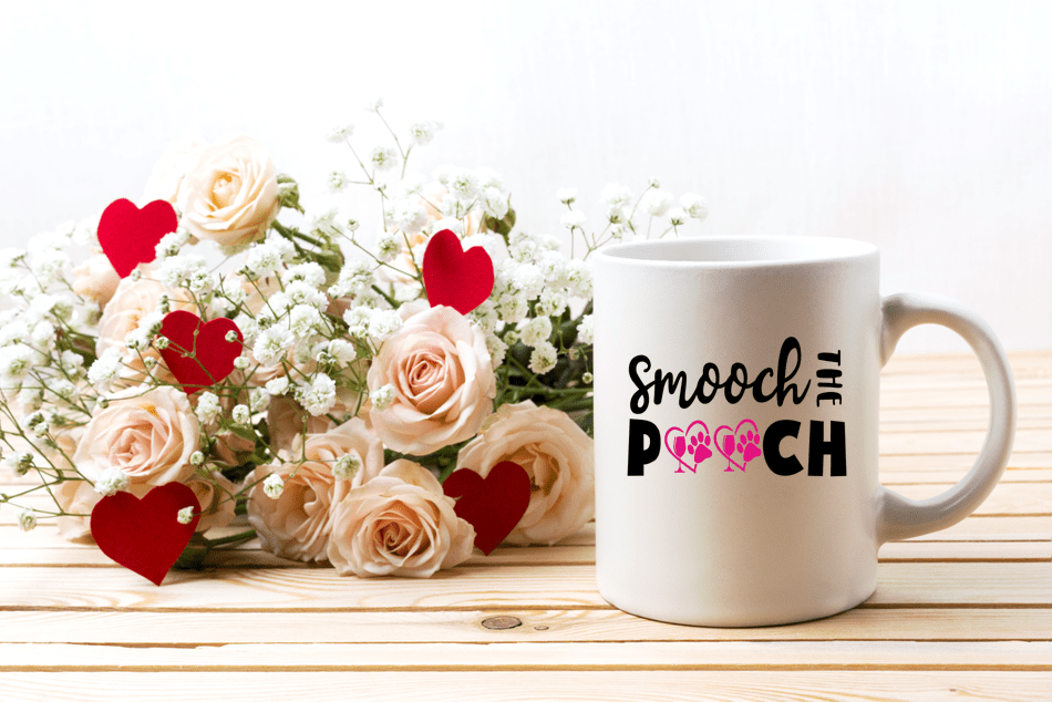 Drinkware White / One Size Winey Bitches Co "Smooch The Pooch" 15 oz. White Mug WineyBitchesCo