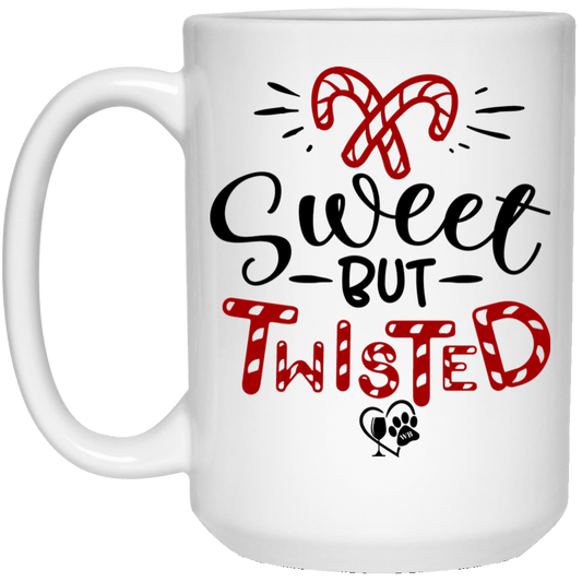 Drinkware White / One Size Winey Bitches Co "Sweet But Twisted" 15 oz. White Mug WineyBitchesCo