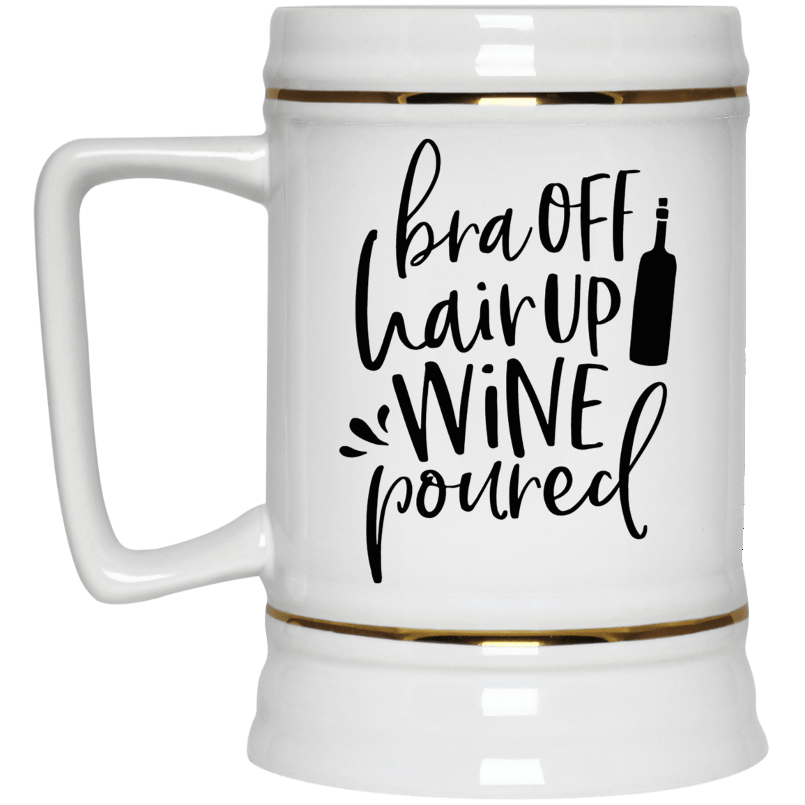 Drinkware White / One Size WineyBitches.Co Beer Stein 22oz. WineyBitchesCo