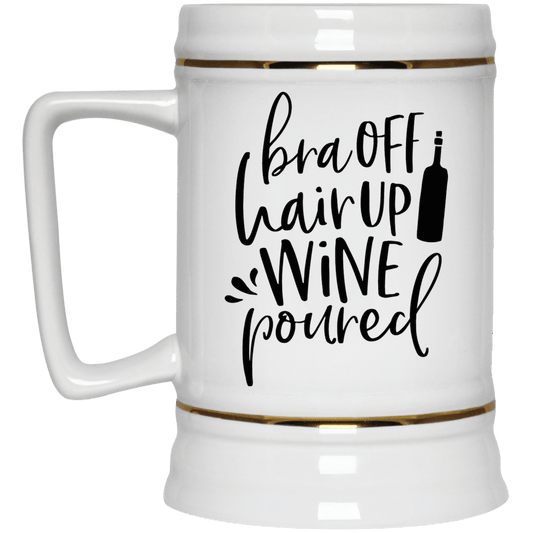 Drinkware White / One Size WineyBitches.Co Beer Stein 22oz. WineyBitchesCo