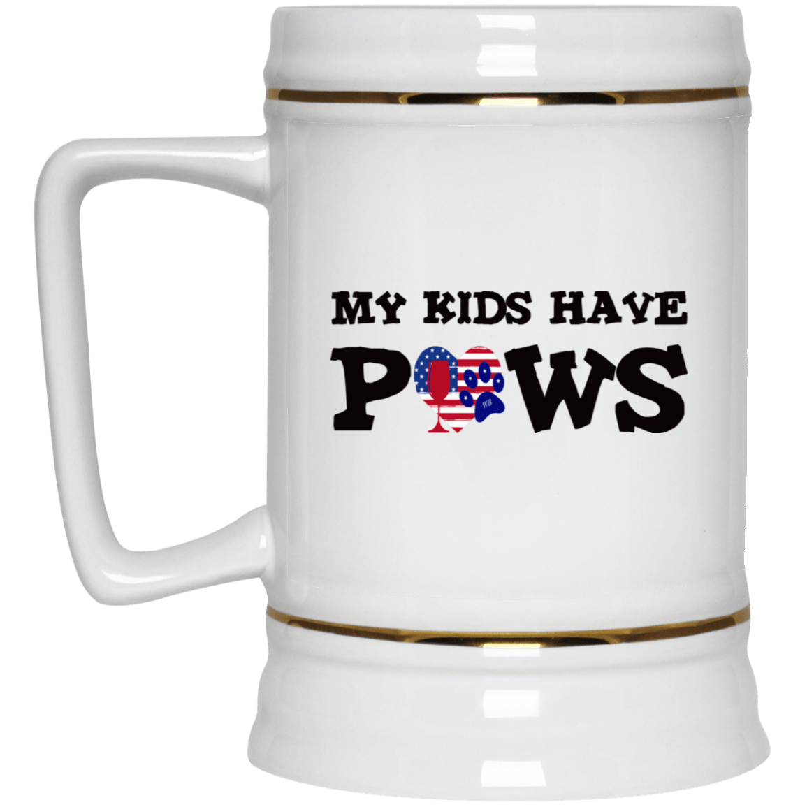 Drinkware White / One Size WineyBitches.Co Forever Red Wine & Blue Beer Stein 22oz. WineyBitchesCo