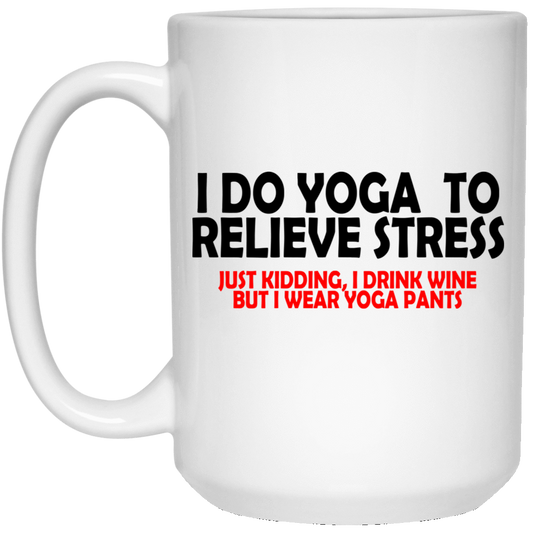 Drinkware White / One Size WineyBitches.Co "I Love Wine & K9s 15 oz. White Mug WineyBitchesCo