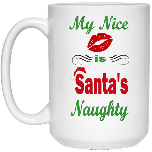 Drinkware White / One Size WineyBitches.co My Nice Is Sant's Naughty White Mug WineyBitchesCo