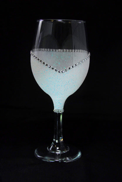 LOVE- Valentine Bling Drinkware Stem or Stemless Wine Glasses-Choose your color - Winey Bitches - Wine- Women- K9's