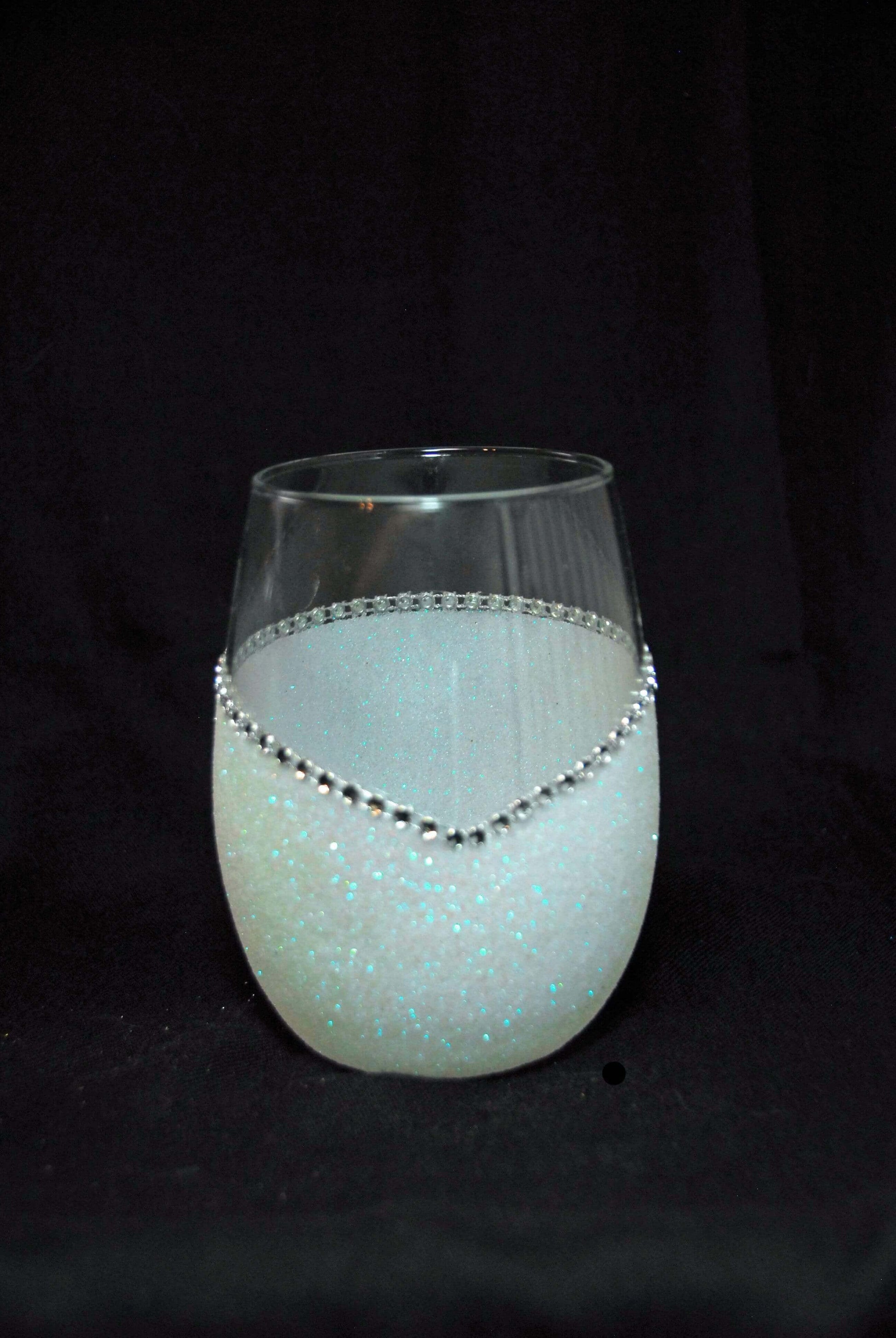 LOVE- Valentine Bling Drinkware Stem or Stemless Wine Glasses-Choose your color - Winey Bitches - Wine- Women- K9's