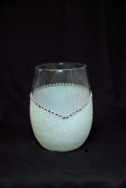 Floral Skull Design #2-Bling Stem or Stemless Wine Glasses-Choose your color-Pirate Theme - Winey Bitches - Wine- Women- K9's