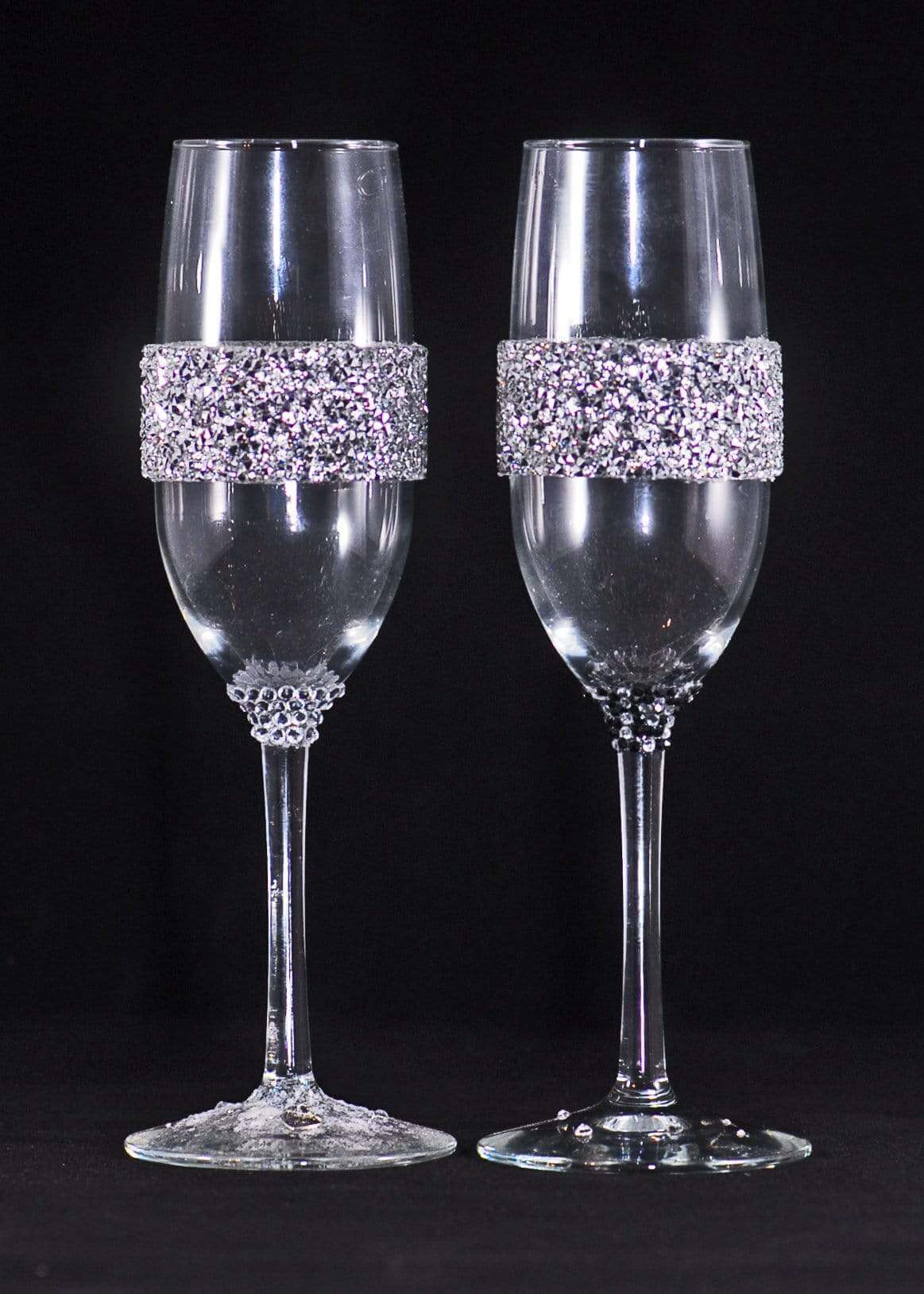 Drinkware Winey Bitches Co Handmade Champagne Flute Set #22 WineyBitchesCo