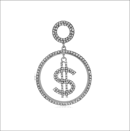 Drinkware Winey Bitches Co Money Hoops Tipsy Sip "Magnetic Bling for your Wine Glass" (Gold or Silver) WineyBitchesCo