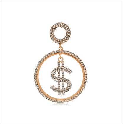 Drinkware Winey Bitches Co Money Hoops Tipsy Sip "Magnetic Bling for your Wine Glass" (Gold or Silver) WineyBitchesCo