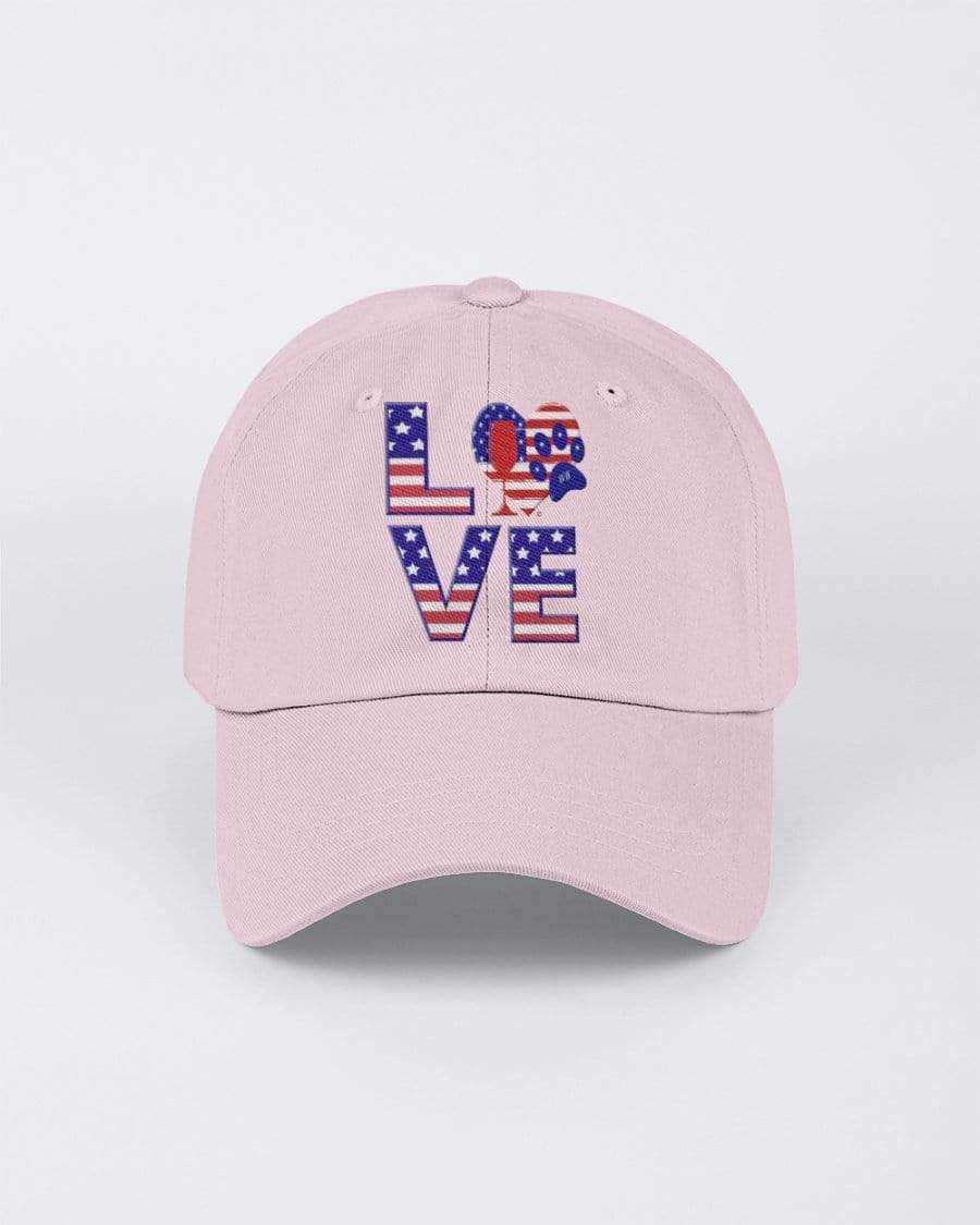 Hats Blush / M Winey Bitches Co "American Love Paw" Embroidered 6 Panel Twill Unstructured Cap WineyBitchesCo