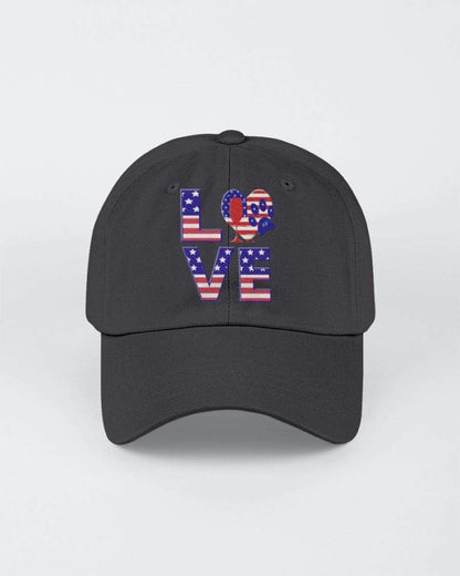 Hats Dark Grey / M Winey Bitches Co "American Love Paw" Embroidered 6 Panel Twill Unstructured Cap WineyBitchesCo