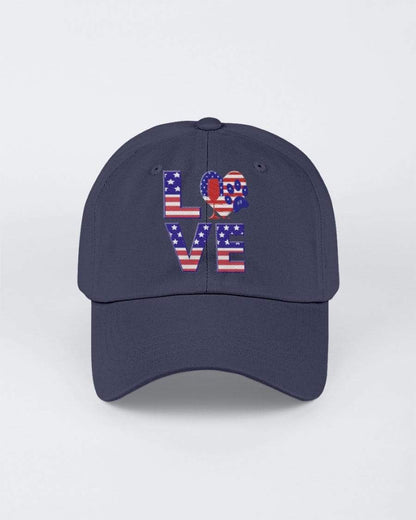 Hats Navy / M Winey Bitches Co "American Love Paw" Embroidered 6 Panel Twill Unstructured Cap WineyBitchesCo