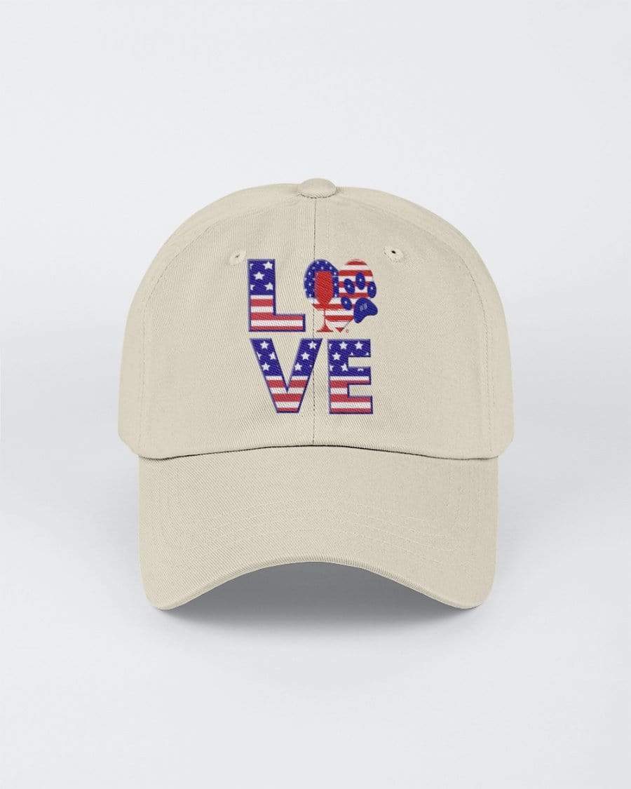 Hats Stone / M Winey Bitches Co "American Love Paw" Embroidered 6 Panel Twill Unstructured Cap WineyBitchesCo