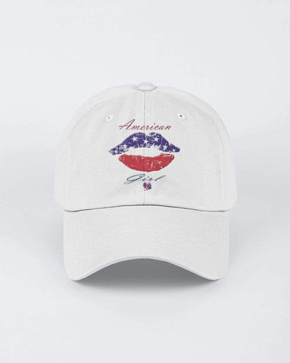 Hats White / M Winey Bitches Co "American Girl" Embroidered 6 Panel Twill Unstructured Cap WineyBitchesCo