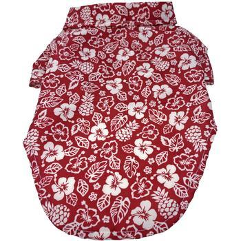 Doggie Hawaiian Camp Shirt - Aloha Red - Winey Bitches - Wine- Women- K9's