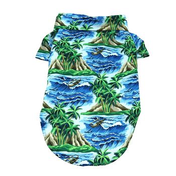 Doggie Hawaiian Camp Shirt - Island Life - Winey Bitches - Wine- Women- K9's