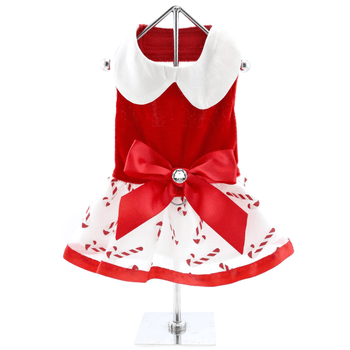Holiday Dog Harness Dress - Candy Canes - Winey Bitches - Wine- Women- K9's