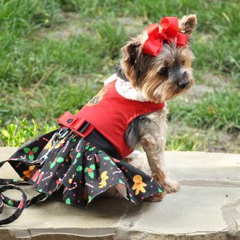 Holiday Dog Harness Dress - Gingerbread - Winey Bitches - Wine- Women- K9's