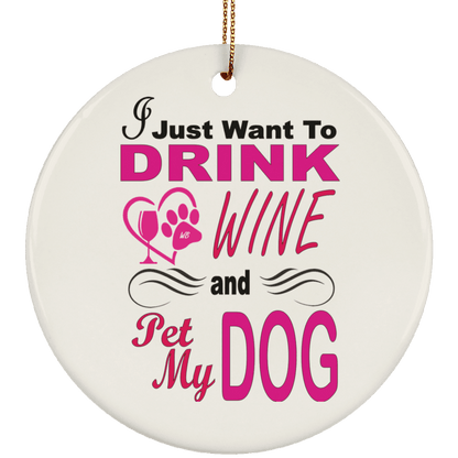 Holiday Funny Ornaments in tin (4pk) Show - Winey Bitches - Wine- Women- K9's