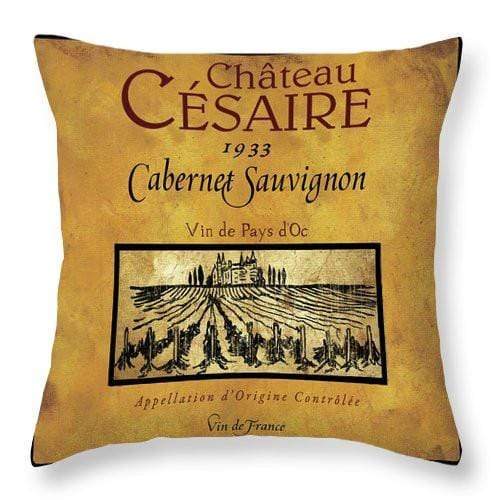 Home Decor 14" x 14" / Yes WineyBitches.co Still Life Wine Label Square Ix Throw Pillow WineyBitchesCo