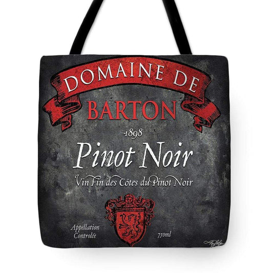 Home Decor 18" x 18" WineyBitches.co Still Life Wine Label Square Viii Tote Bag WineyBitchesCo