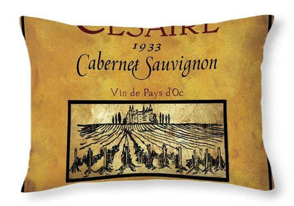 Home Decor 20" x 14" / Yes WineyBitches.co Still Life Wine Label Square Ix Throw Pillow WineyBitchesCo