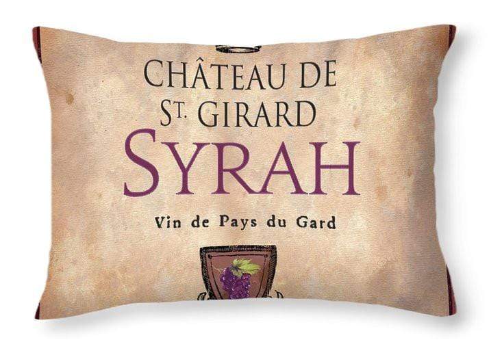 Home Decor 20" x 14" / Yes WineyBitches.co Still Life Wine Label Square Vii Throw Pillow WineyBitchesCo