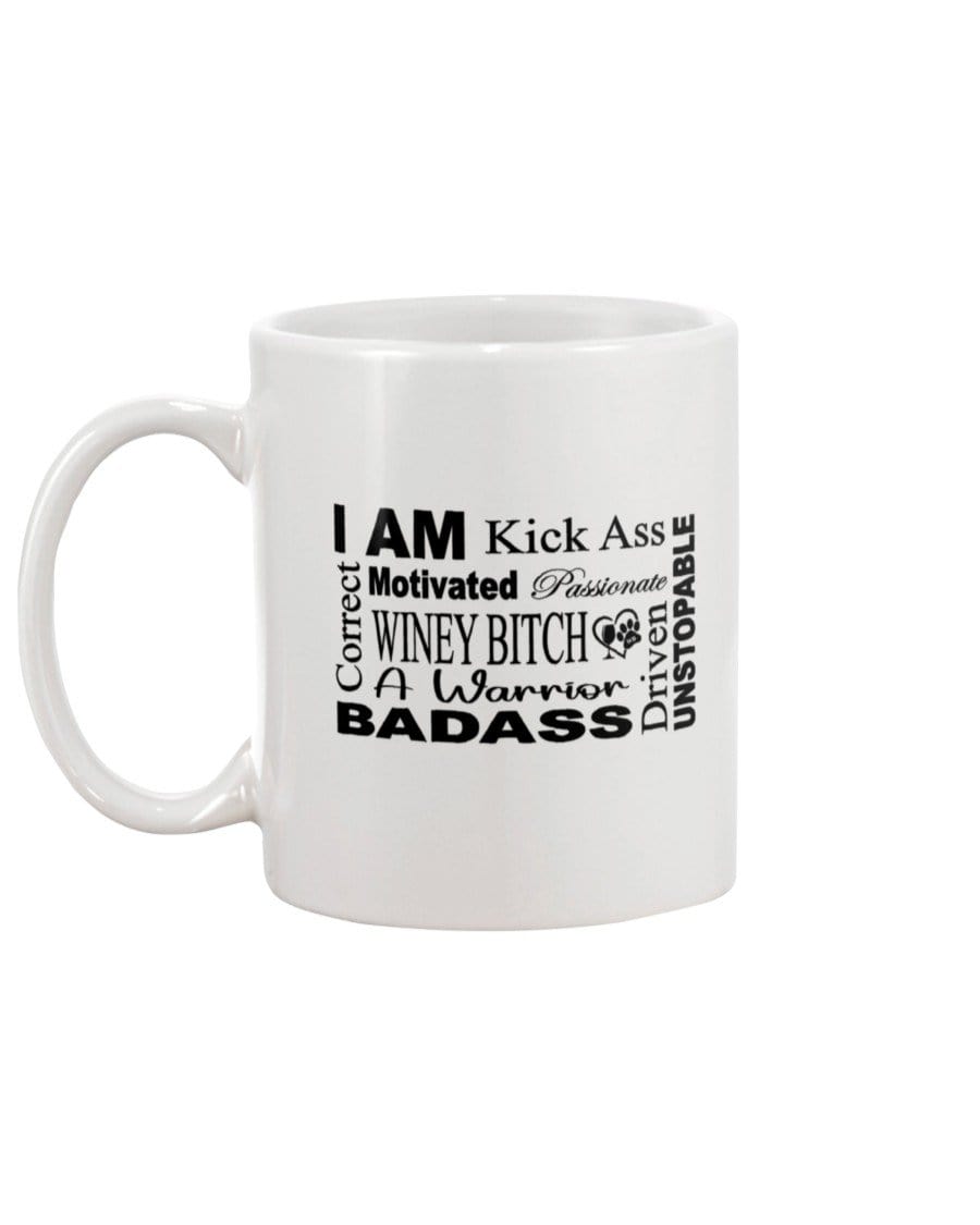 Mugs White / 15Oz Winey Bitches Co "I Am Motivated" Black Lettering- 15oz White Mug WineyBitchesCo