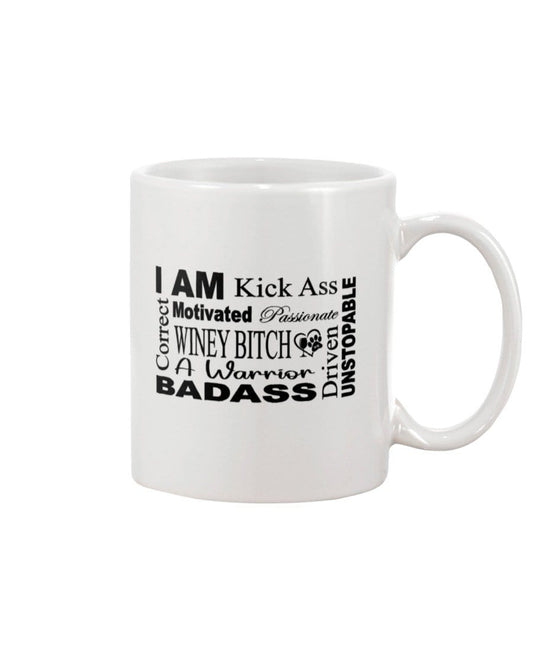 Mugs White / 15Oz Winey Bitches Co "I Am Motivated" Black Lettering- 15oz White Mug WineyBitchesCo