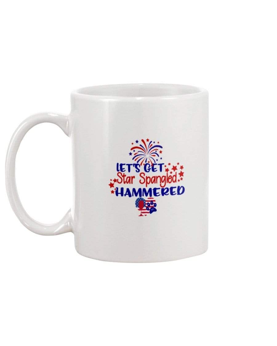 Mugs White / 15OZ Winey Bitches Co "Let's Get Star Spangled Hammered" 15oz Mug WineyBitchesCo