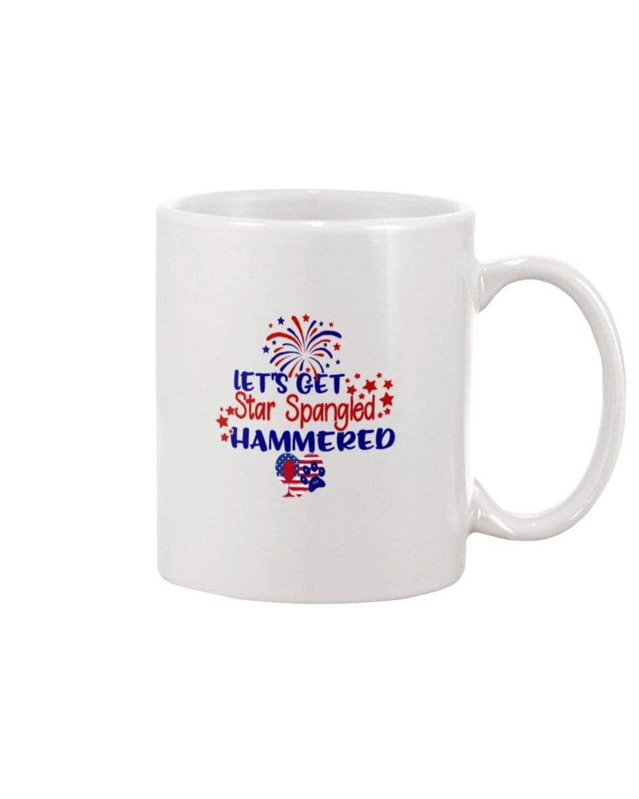Mugs White / 15OZ Winey Bitches Co "Let's Get Star Spangled Hammered" 15oz Mug WineyBitchesCo