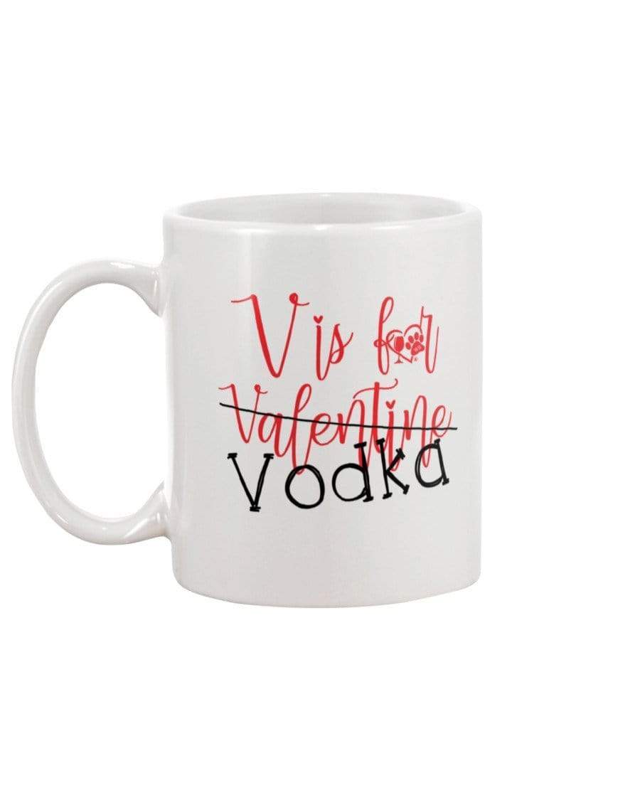 Mugs White / 15Oz Winey Bitches Co "V is for Vodka" 15oz Ceramic Mug WineyBitchesCo