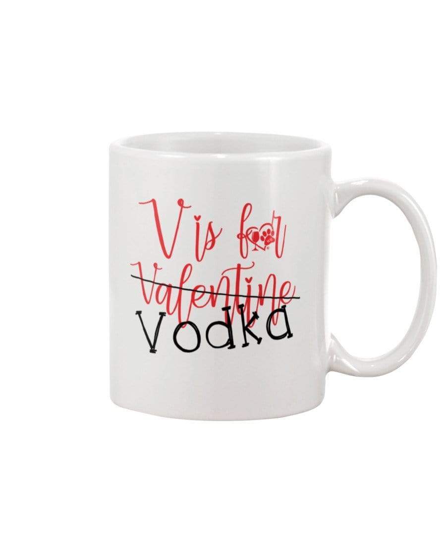 Mugs White / 15Oz Winey Bitches Co "V is for Vodka" 15oz Ceramic Mug WineyBitchesCo