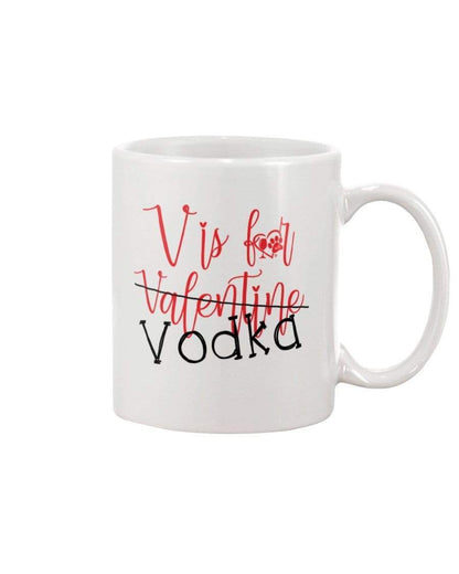 Mugs White / 15Oz Winey Bitches Co "V is for Vodka" 15oz Ceramic Mug WineyBitchesCo