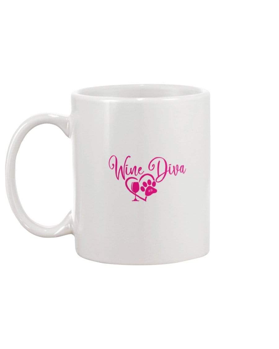 Mugs White / 15OZ Winey Bitches Co "Wine Diva 2" 15oz Mug Wht WineyBitchesCo