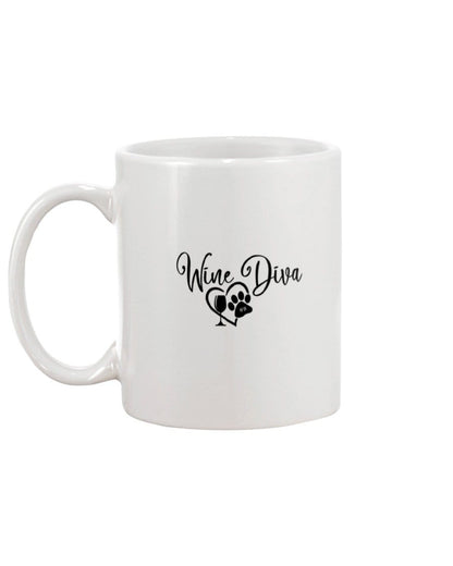 Mugs White / 15OZ Winey Bitches Co "Wine Diva 2" 5oz Mug Wht WineyBitchesCo