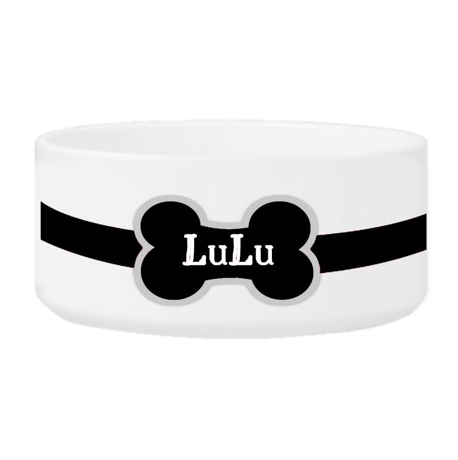 Personalized Large Dog Bowl - Colorful Bones - Winey Bitches - Wine- Women- K9's