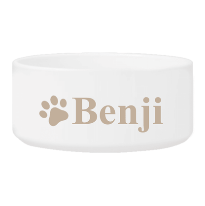 Personalized Large Dog Bowl - Happy Paws - Winey Bitches - Wine- Women- K9's