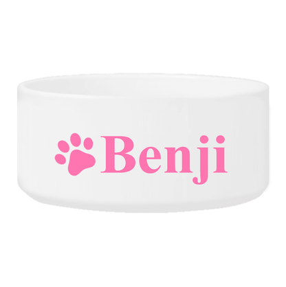 Personalized Small Dog Bowl - Happy Paws - Winey Bitches - Wine- Women- K9's