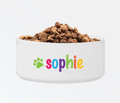 Personalized Classic Large Dog Bowl - Colorful - Winey Bitches - Wine- Women- K9's